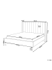 Beliani 2-tlg Doppelbett VILLETTE in Beige/Schwarz