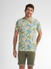 Petrol Industries T-Shirt mit Allover-Muster Hibiscus in Blau