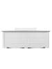 Feldmann-Wohnen Bett Belluno Elegante Kiefer weiß lackiert 140 / 214 / 95cm