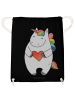 Mr. & Mrs. Panda Rucksack Beutel Einhorn Herz ohne Spruch in Schwarz