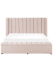 Beliani Doppelbett NOYERS in Rosa - (W) 210 x (H) 132 x (L) 247 cm