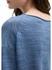 Marc O'Polo Slub-Kurzarm-Pullover loose in Provincial Blue