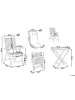 Beliani 3-tlg Bistro Set JAVA PREMIUIM in Braun/Grün