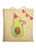 Mr. & Mrs. Panda Tote Bag Avocado Party Zeit ohne Spruch in Gelb Pastell