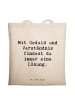 Mr. & Mrs. Panda Baumwoll Shopper Spruch Konflikte friedlich lös... in Creme