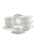 Seltmann Weiden 6er Set Milchkaffeetassen mit Untertassen Liberty Pure Colors in 380 ml in New Grey