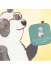 Mr. & Mrs. Panda Glas-Untersetzer Flöte Zauber mit Spruch in Meeresbrise