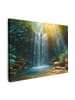 MuchoWow Leinwand bilder Wasserfall Sonnenstrahlen (BxH)