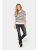 SAINT TROPEZ Strickpullover MilaSZ Gerade Passform in Gray Morn Mila Stripe