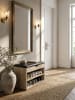 KADIMA DESIGN Schuhbank CIGNO | Kunstleder Gepolstert, Stauraum, Weiß-Sonoma in Beige