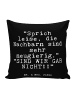 Mr. & Mrs. Panda Kissen "Sprich leise, die Nachbarn... mit Spruch in Schwarz