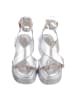 Ital-Design High-Heel Sandalette in Silber