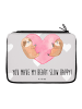 Mr. & Mrs. Panda Bleistiftetui Faultiere Herz mit Spruch in Grau Pastell