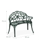 relaxdays Gartenbank in Schwarz/ Grün - (B)99 x (H)79 x (T)56 cm