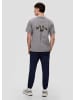 QS T-Shirt kurzarm in Grau