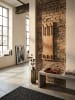KADIMA DESIGN Design Wandgarderobe Akazie Massivholz / Metall 35,5 x 100 x 11 cm,