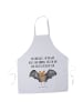 Mr. & Mrs. Panda Schürze Fledermaus Flügel mit Spruch in Weiß