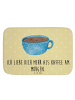 Mr. & Mrs. Panda Duschvorleger Kaffee Tasse mit Spruch in Gelb Pastell