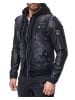 Cipo & Baxx Herren Regular Fit Bikerjacke Stonewashed in Black