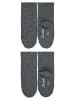 Sterntaler Socken 2er-Pack uni in anthrazit mel.