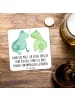 Mr. & Mrs. Panda Gläseruntersetzer Frosch Liebe mit Spruch in Weiß