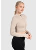 SMILODOX Cropjacke Kompression Zeya - Bitte eine Nummer größer bestellen in Beige