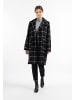 DreiMaster Damen Übergangsmantel Aus Wollgemisch in Kariert Schwarz Weiss