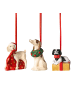 Villeroy & Boch 3-tlg. Ornamente Hunde Nostalgic Ornaments in Bunt