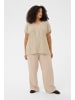 KAFFE curve Kurzarm-Bluse KCmille Loose fit in Chinchilla/Chalk Stripe