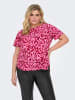 ONLY Carmakoma Design Bluse Plus Size Curvy Shirt Übergröße in Rot-2