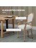 HOMCOM Esszimmerstuhl-56L x 56B x 96H cm-Cremeweiß