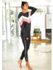 H.I.S Leggings in anthrazit-rosa