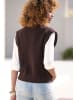 LASCANA Strickweste in dunkelbraun