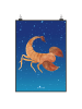 Mr. & Mrs. Panda Bild Sternzeichen Skorpion ohne Spruch in Sternenhimmel Blau