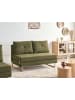 Beliani Schlafsofa JERSLEV in Grün/Braun - (W) 150 x (H) 87 x (L) 84 cm