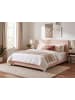 Beliani 2-tlg Doppelbett ALBI in Beige/Schwarz