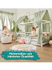 ALAVYA HOME Hausbett 90 x 200 cm mit Buchablage Weiß - mit Schubladen