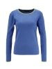 Aniston SELECTED Strickpullover in blau-apfelgrün