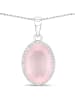 Rafaela Donata Kette aus Sterling Silber mit Rosenquarz in silber