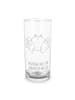 Mr. & Mrs. Panda Wasserglas Sternzeichen Krebs mit Spruch in Transparent