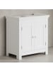 KADIMA DESIGN Waschbeckenunterschrank | Weiß, 57cm, 2 Türen