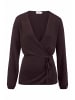 Hessnatur Strick Jacke in schwarzbeere
