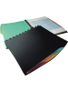 Durable Sichtbuch Duralook Style A4 20 Hüllen 4-teiliges Register schwarz