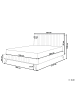 Beliani Doppelbett TALENCE in Grau/Heller Holzfarbton - (W) 195 x (H) 105 x (L) 215 cm