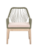 Beliani 4er-Set Esszimmerstuhl OLBIA in Grün/Braun/Beige