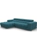 MF Design Fenro Recamiere Links in Blau -  (L) 181 x (B) 285 x (H) 93 cm