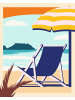 Ravensburger Malprodukte CreArt, Malen nach Zahlen Gallery Wall - Am Strand CreArt Adults Trend Ab 12 Jahre in bunt
