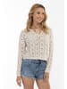 IZIA Damen Strickpullover in Wollweiss