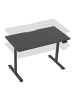 pro.tec Höhenverstellbarer Tisch Hayward in Schwarz (L)140cm (B)60cm (H)117cm