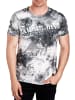Rusty Neal Color Tie Dye Batik T-Shirt mit Logo-Print in Grau